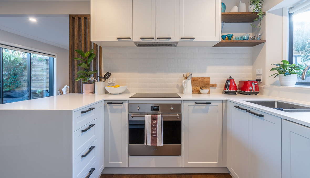 Homey kitchen with white palette