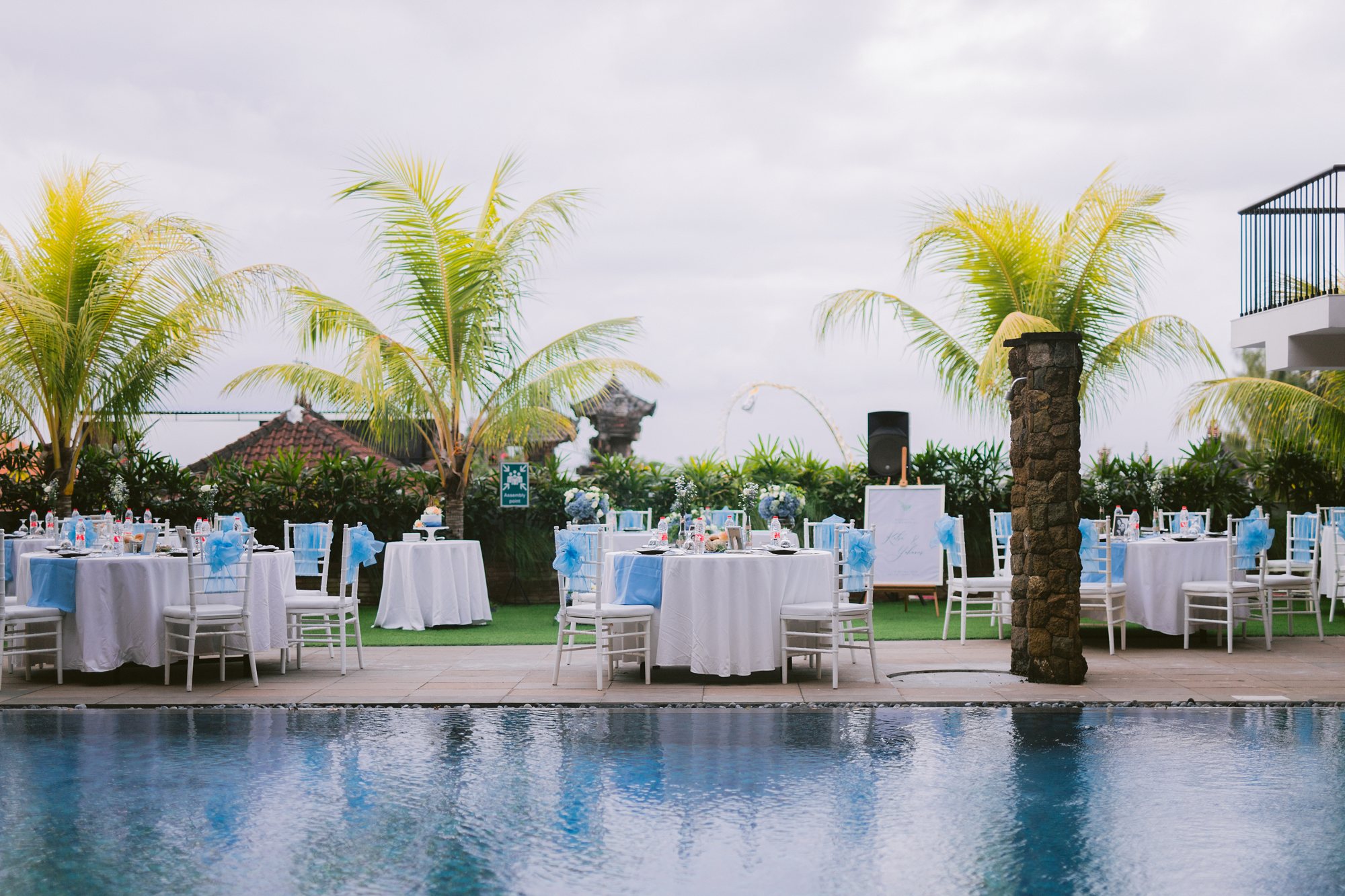 Poolside dinner reception at Mahogany Hotel Nusa Dua