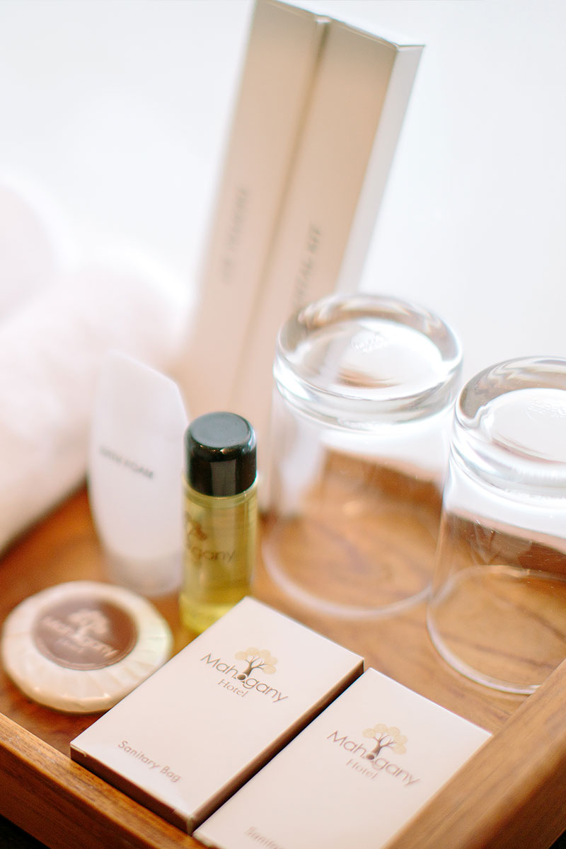 Deluxe Room bathroom supplies and amenities