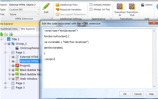 Customize an HTML Field in Lectora