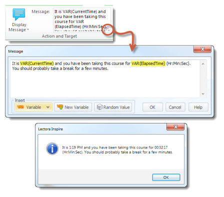 Display Message Action Screenshot 2