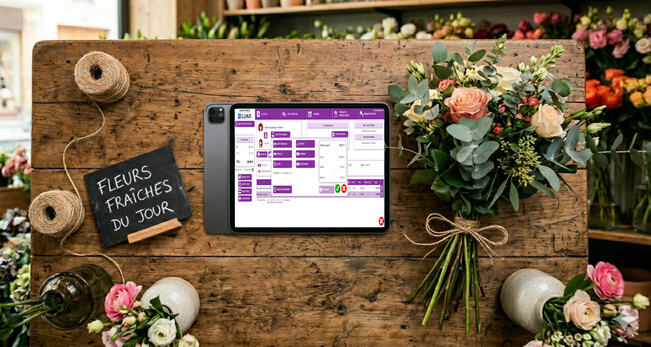 Encaissement fleuriste ipad