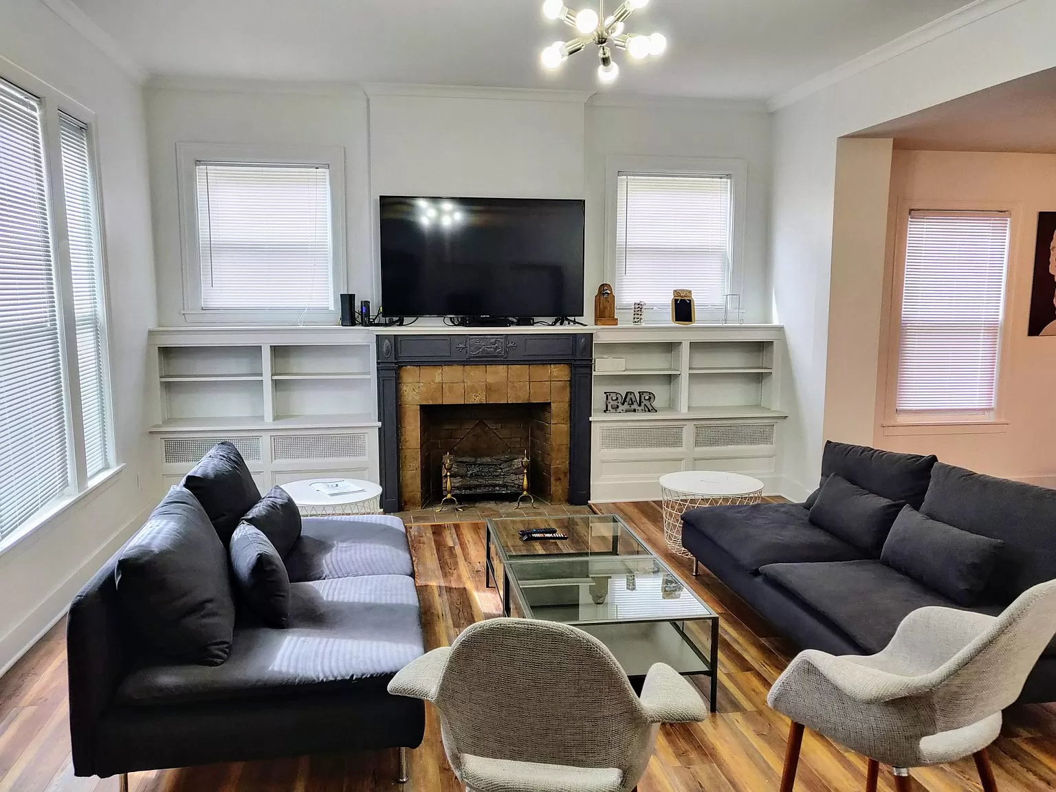 Modern interior in an Amicus student housing property at Binghamton
