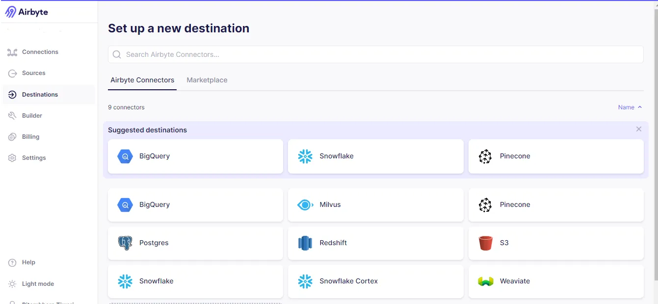 Airbyte Destination