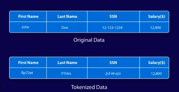 Image 1: Original Data vs Tokenized Data