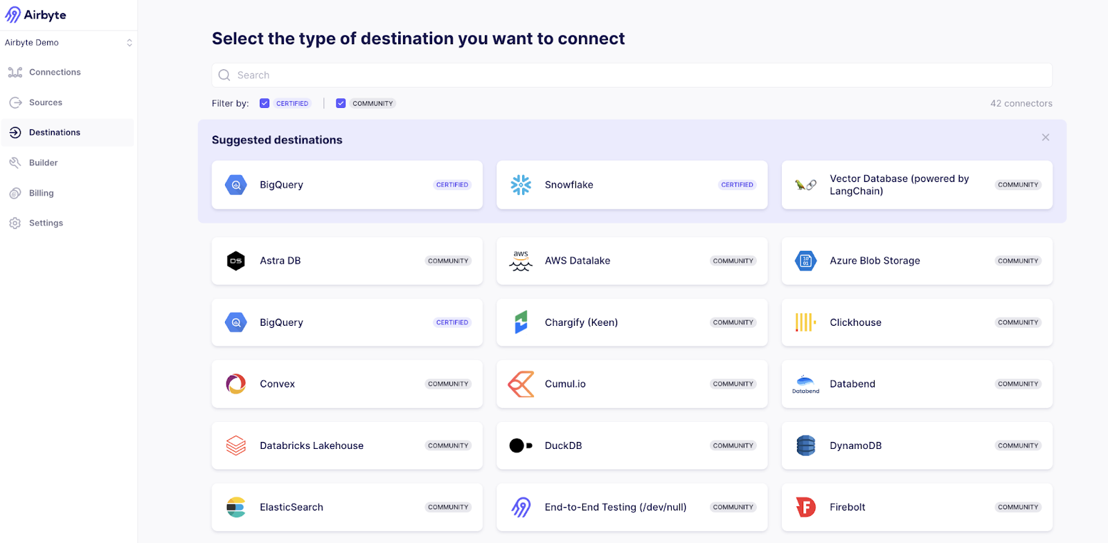 Configure Destination