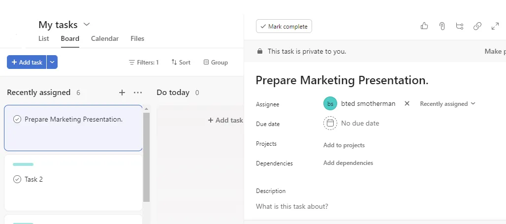 Create Tasks