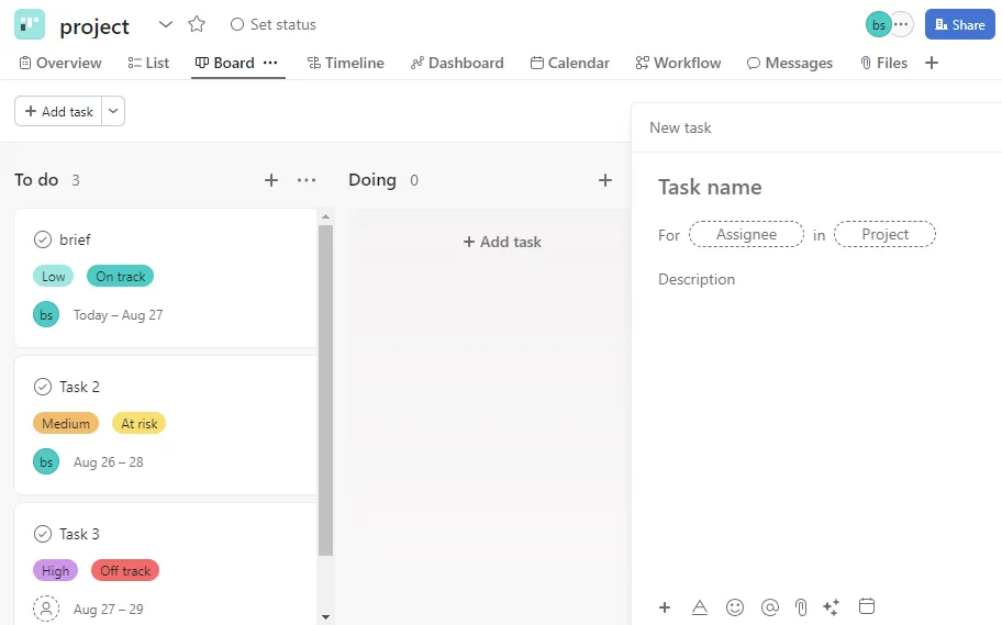 Specify Task Details