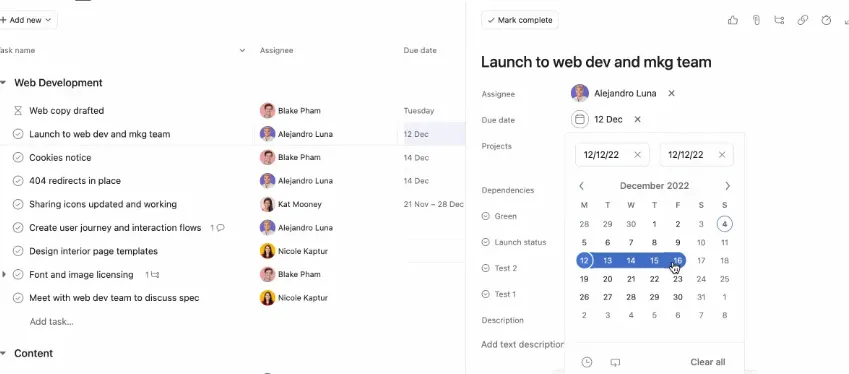Add Start Date