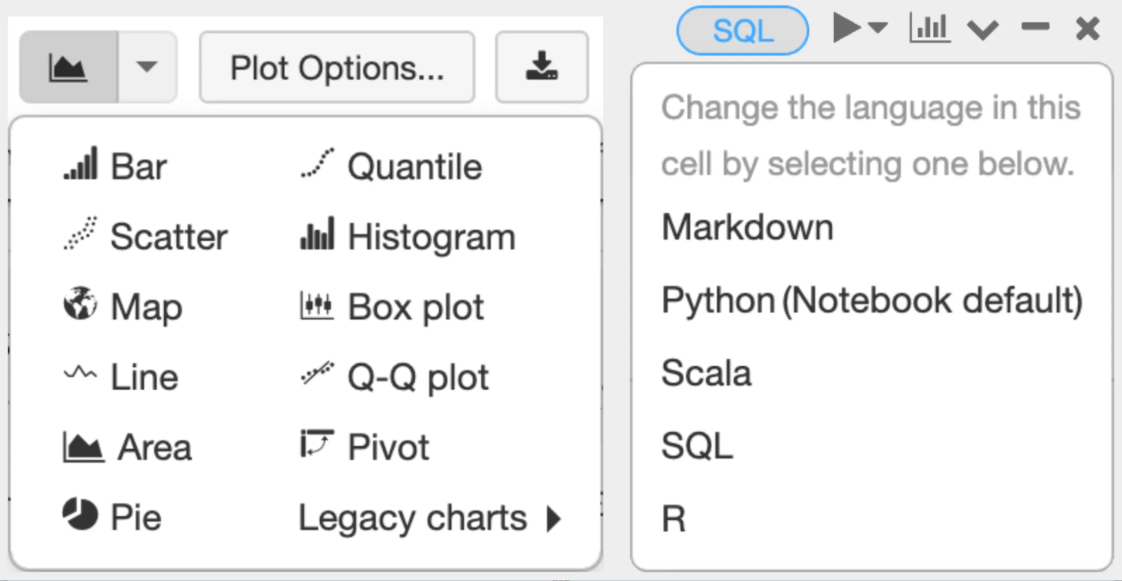 Supported Charts and Programming Languages in Databricks Notebooks