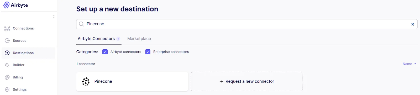 Pinecone as an Airbyte Destination