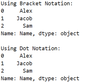 Select Data in a DataFrame