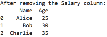 Dropping a Column from a DataFrame 