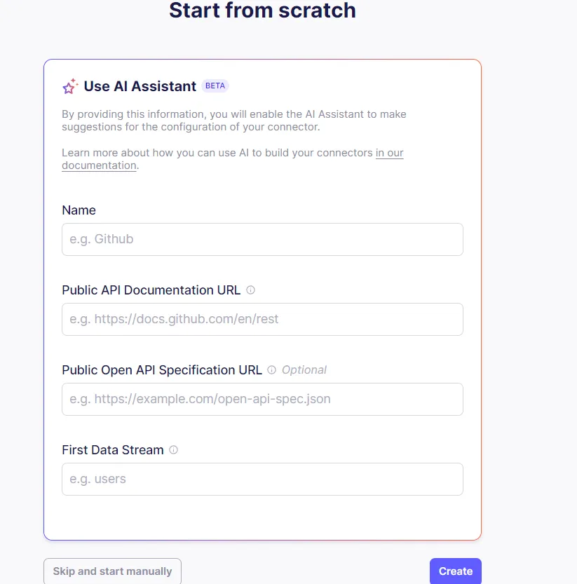AI Assistant Connector Builder