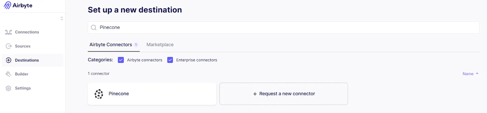 Airbyte Pinecone Destination Connector