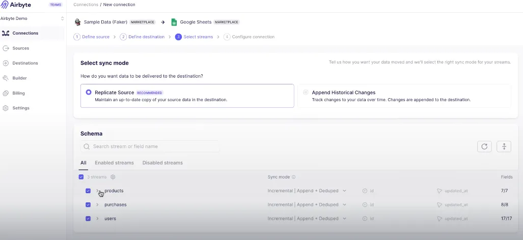 Configure connection