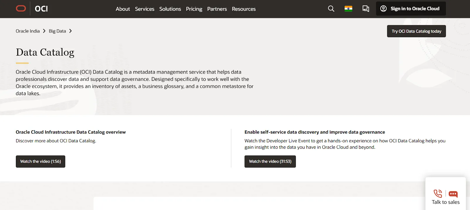 Oracle Cloud Infrastructure Data Catalog