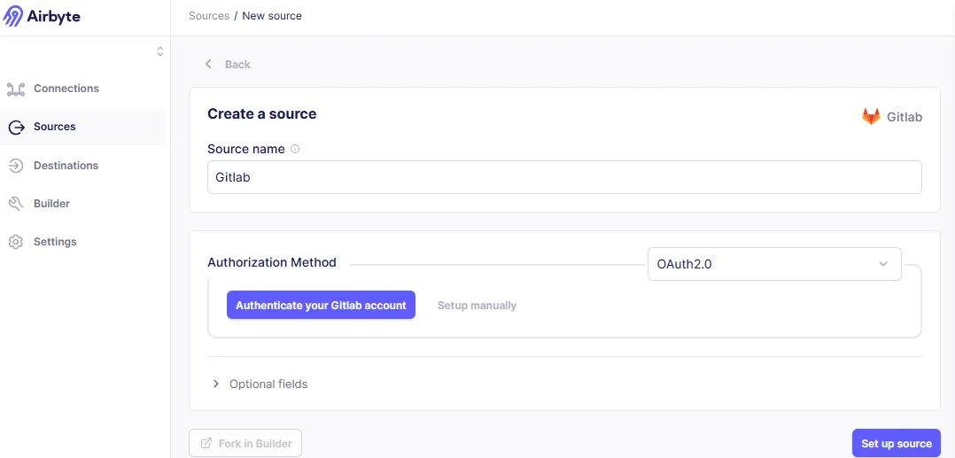 Airbyte: Create a source