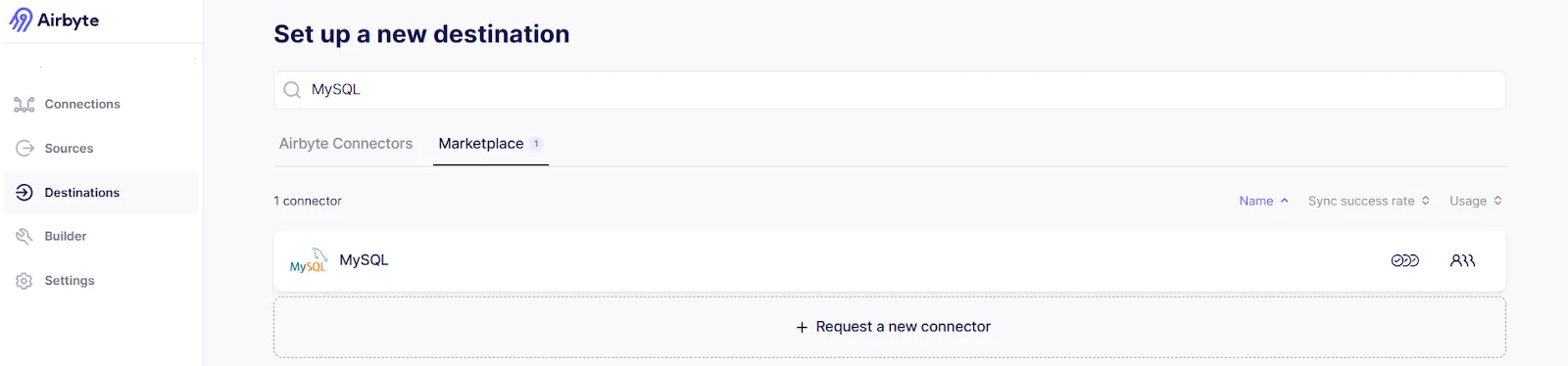 Image 3: Airbyte – Set up a new destination