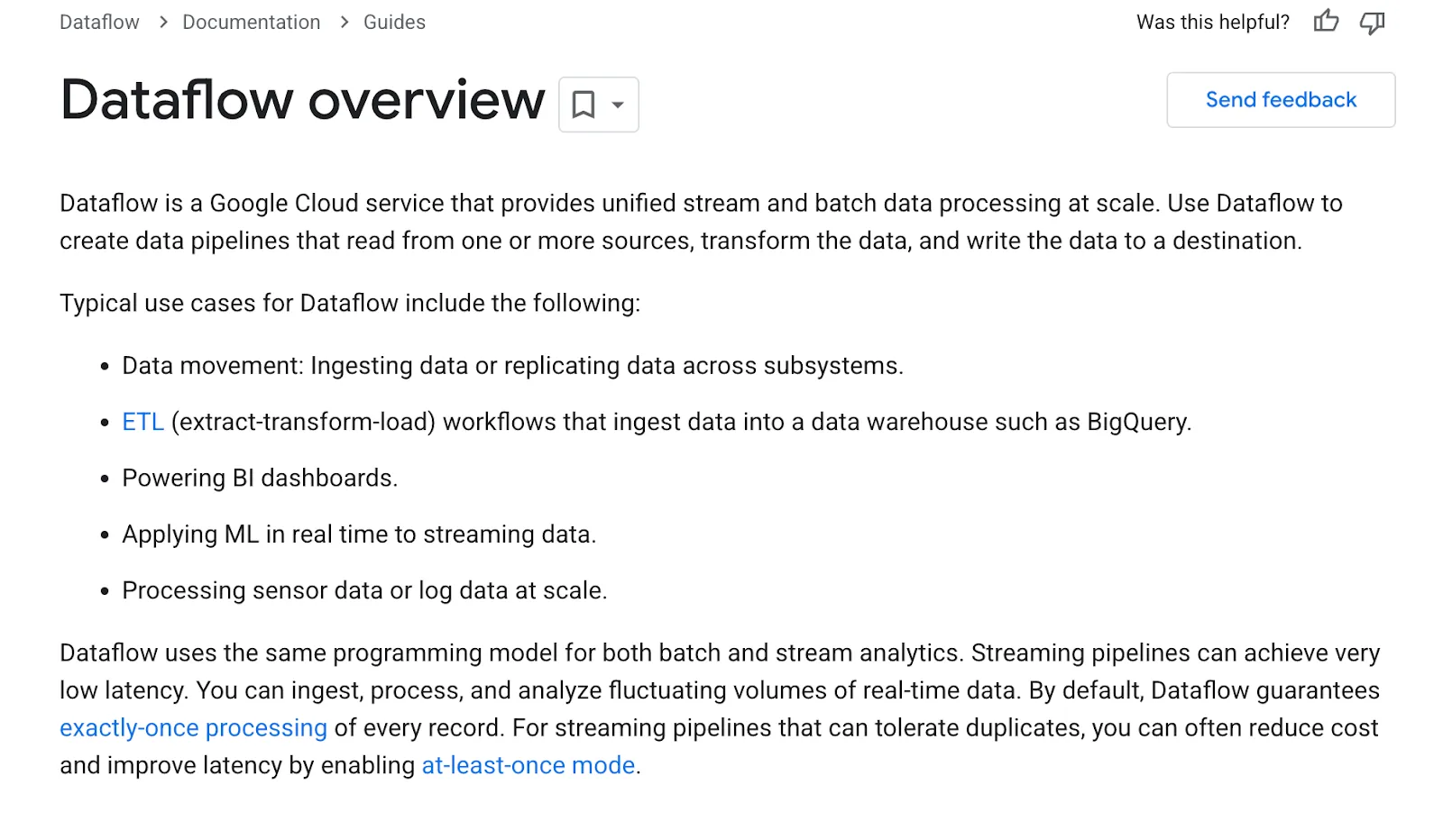 Google Cloud Dataflow