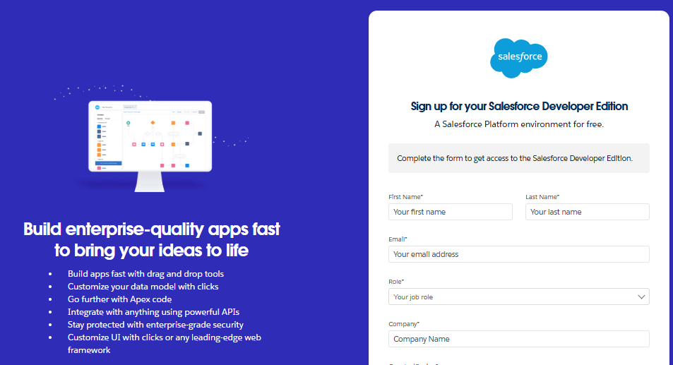 Set up Salesforce Account