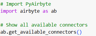 Importing PyAirbyte