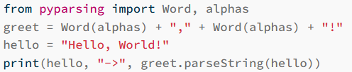 PyParsing Example