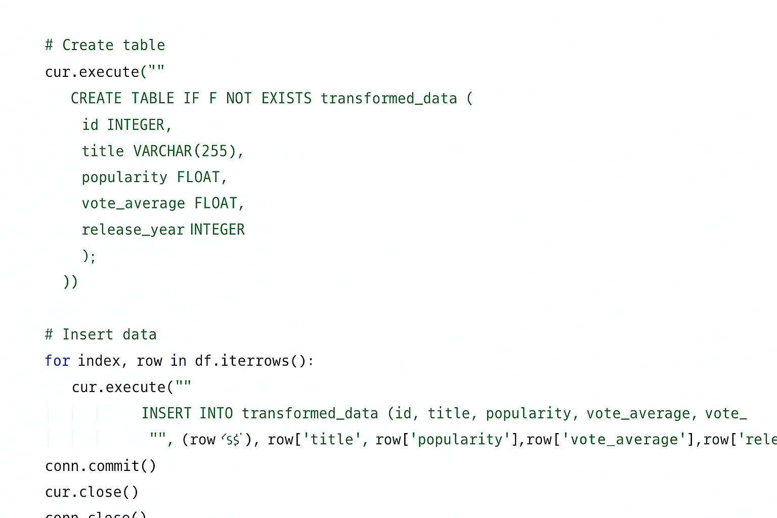 Create a Table and Insert Data into it