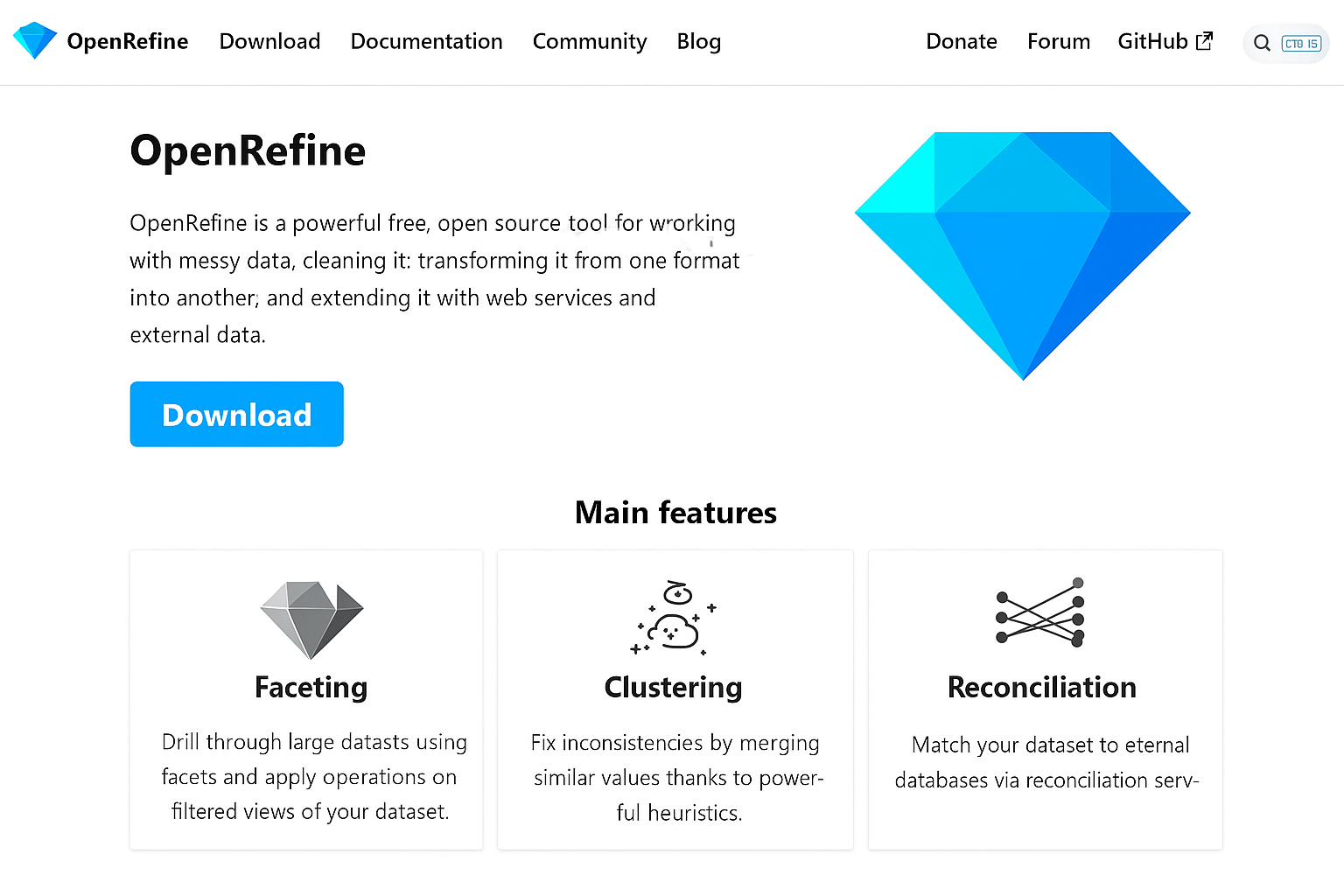 OpenRefine Interface