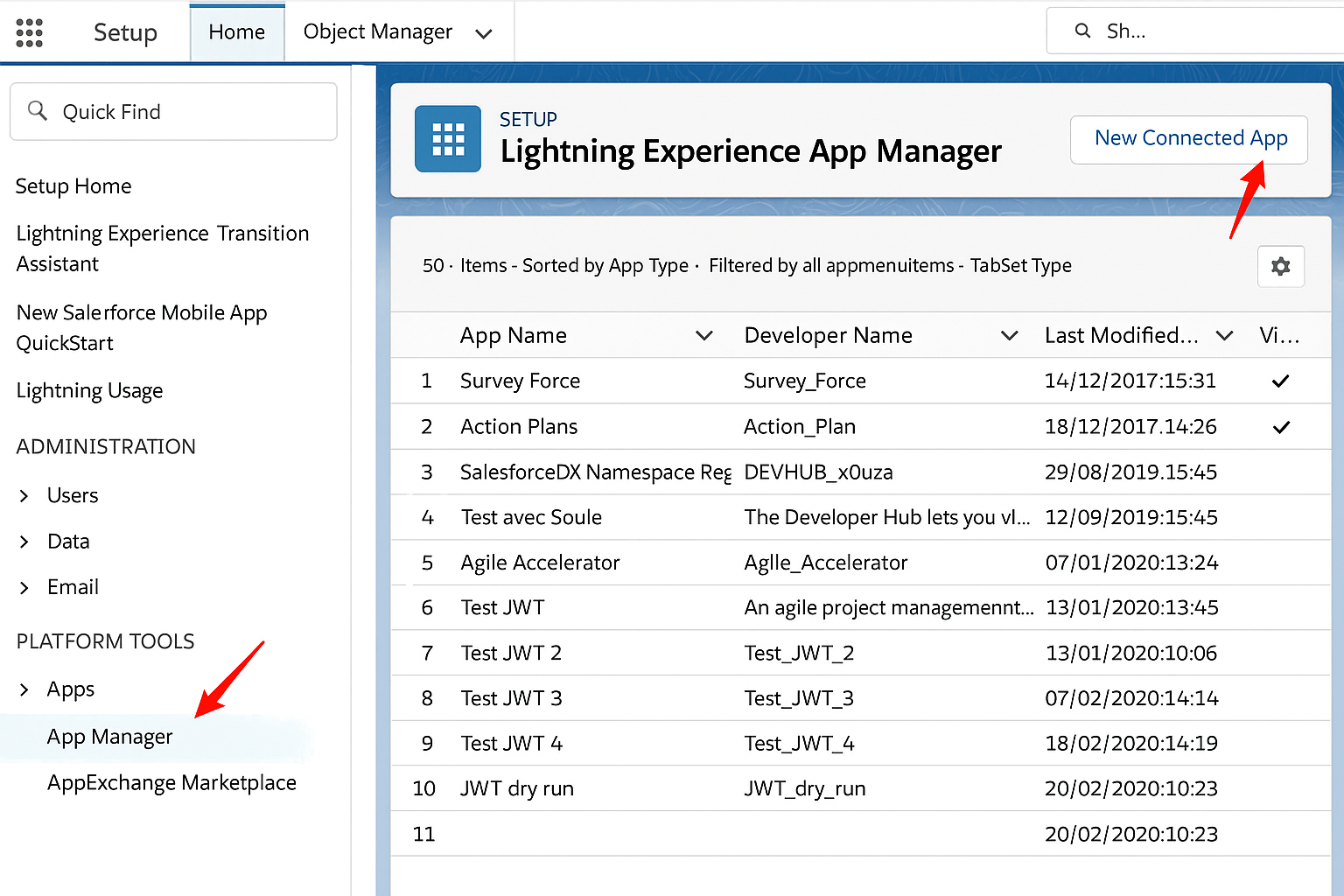 Salesforce App Manager
