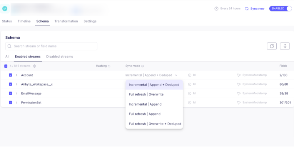 Setting Up Connection Page