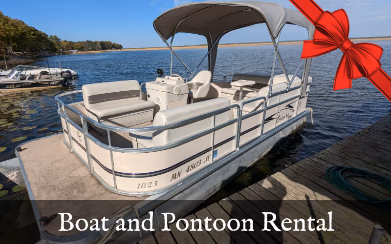 boat and pontoon rental via gift certificate
