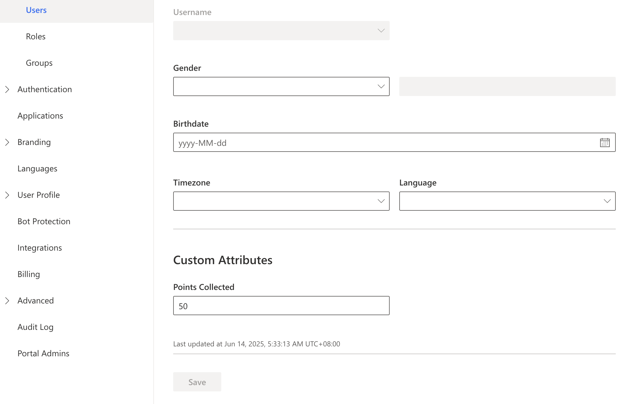Assign Custom Attributes