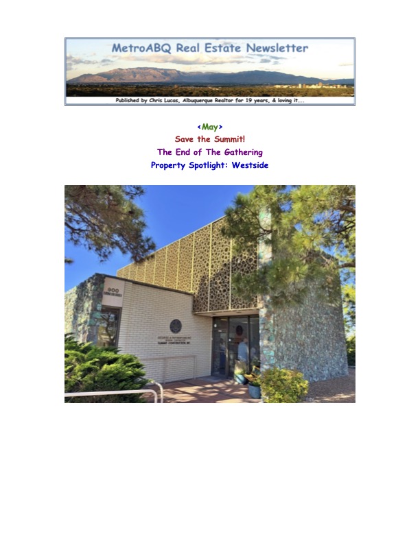 May -- Save the Summit! And the end of The Gathering