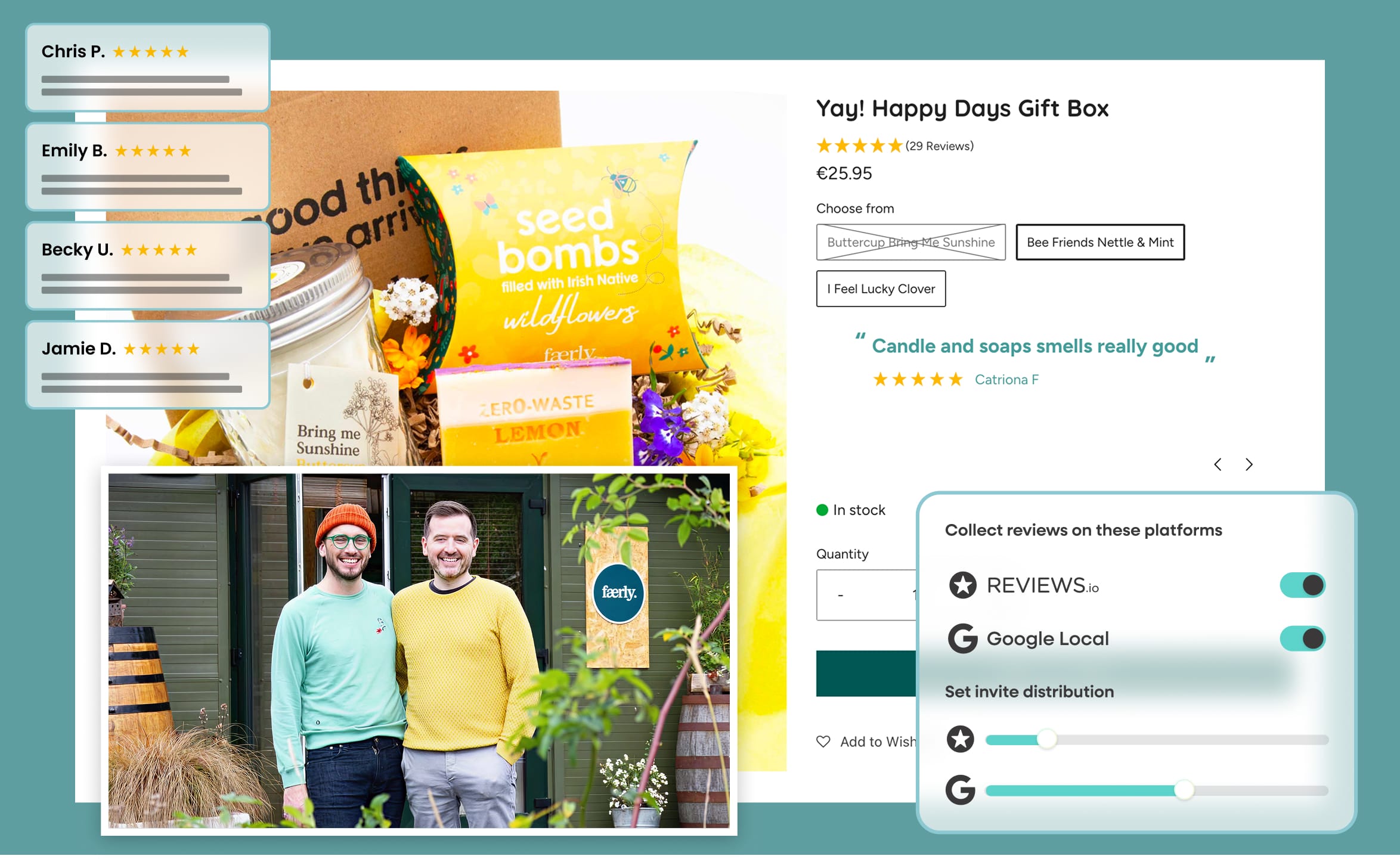 Faerly using REVIEWS.io to improve Google Ads performance, review collection and customer trust