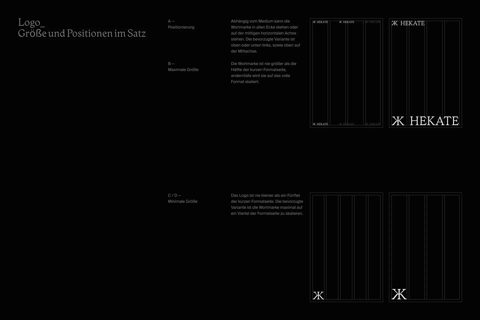 Auszug aus dem Hekate-Logo Design Regelwerk 