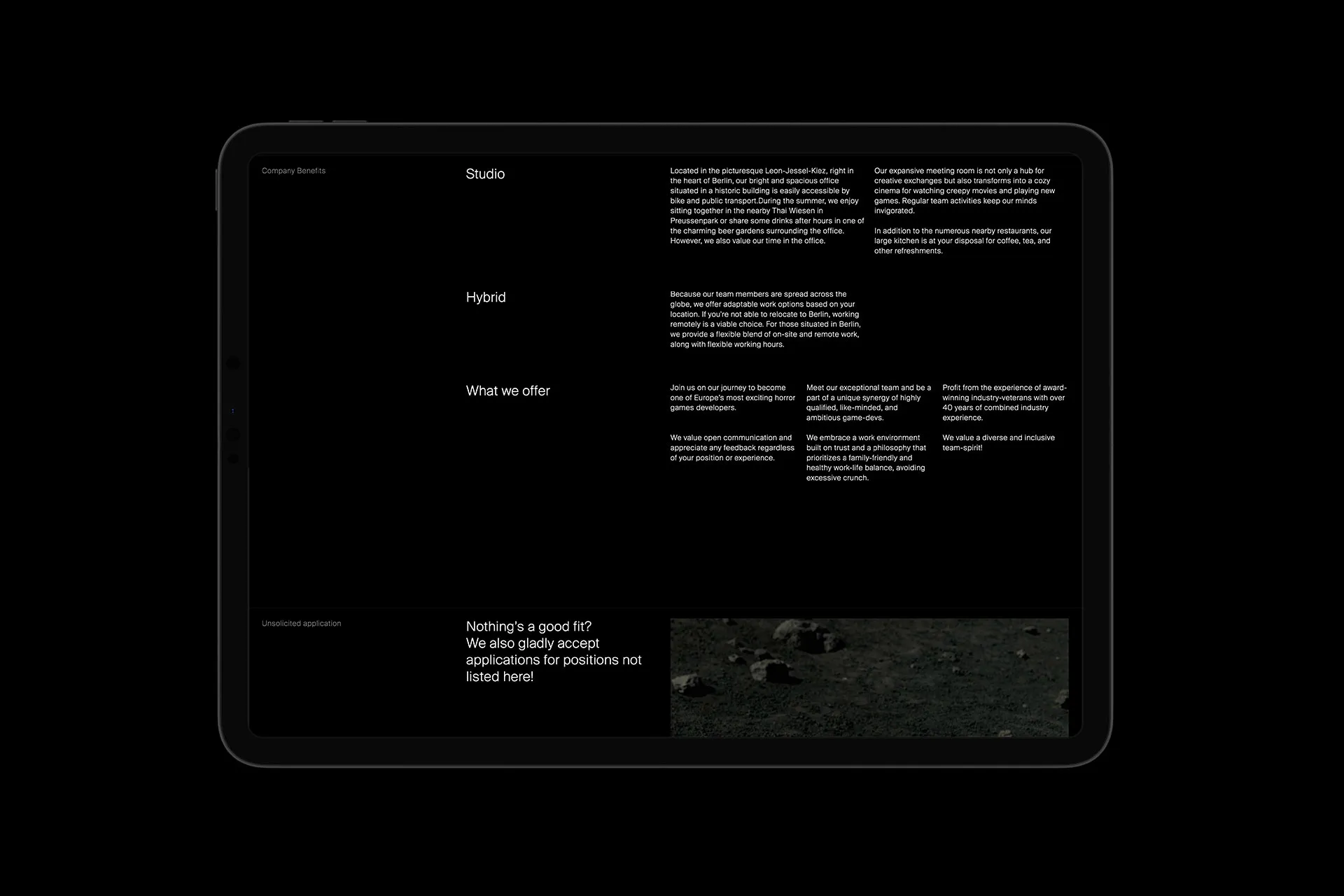 Mockup der Webseite von Hekate im Tablet Format