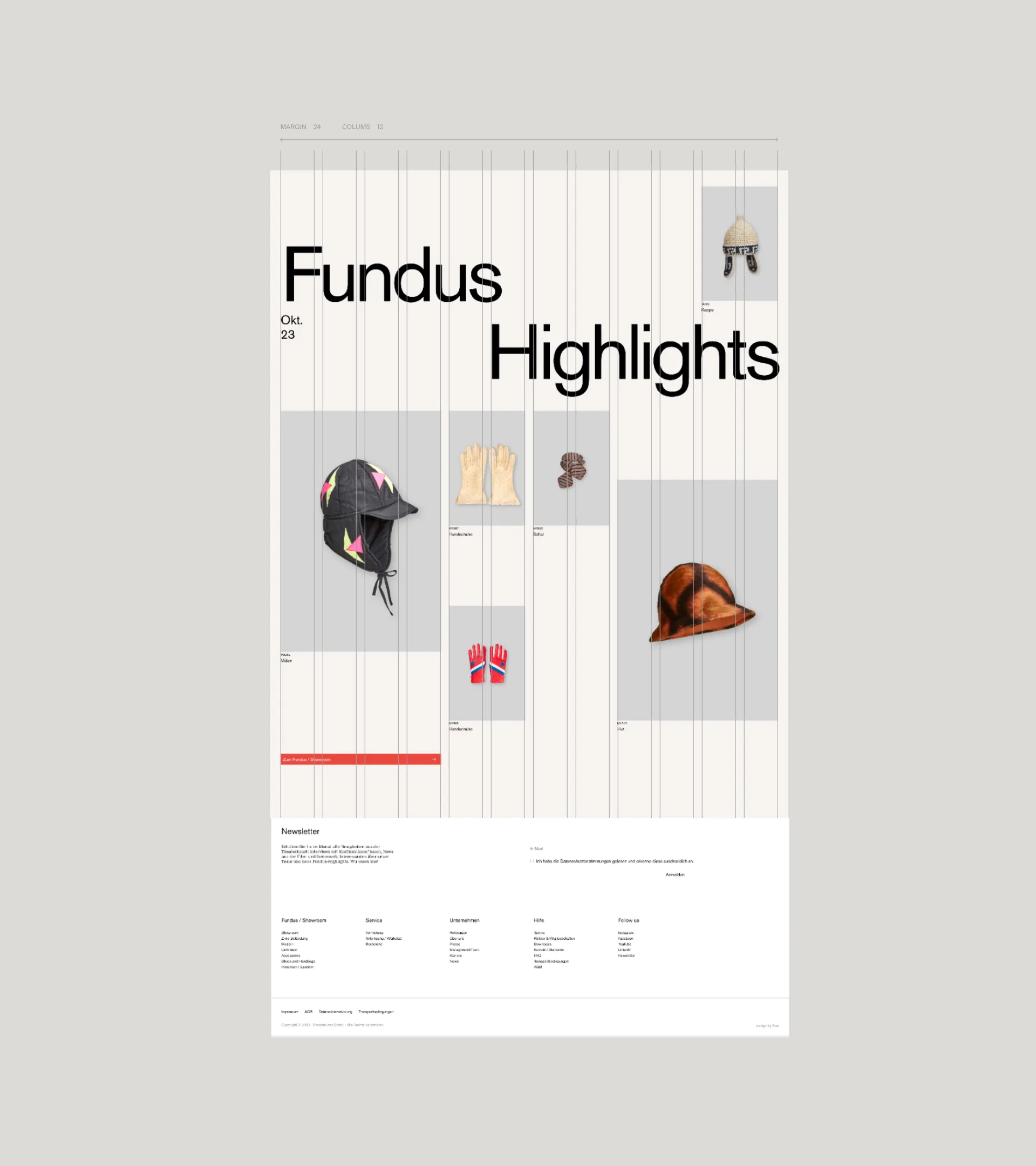 Auszug aus dem Styleguide für das Webdesign von Theaterkunst.