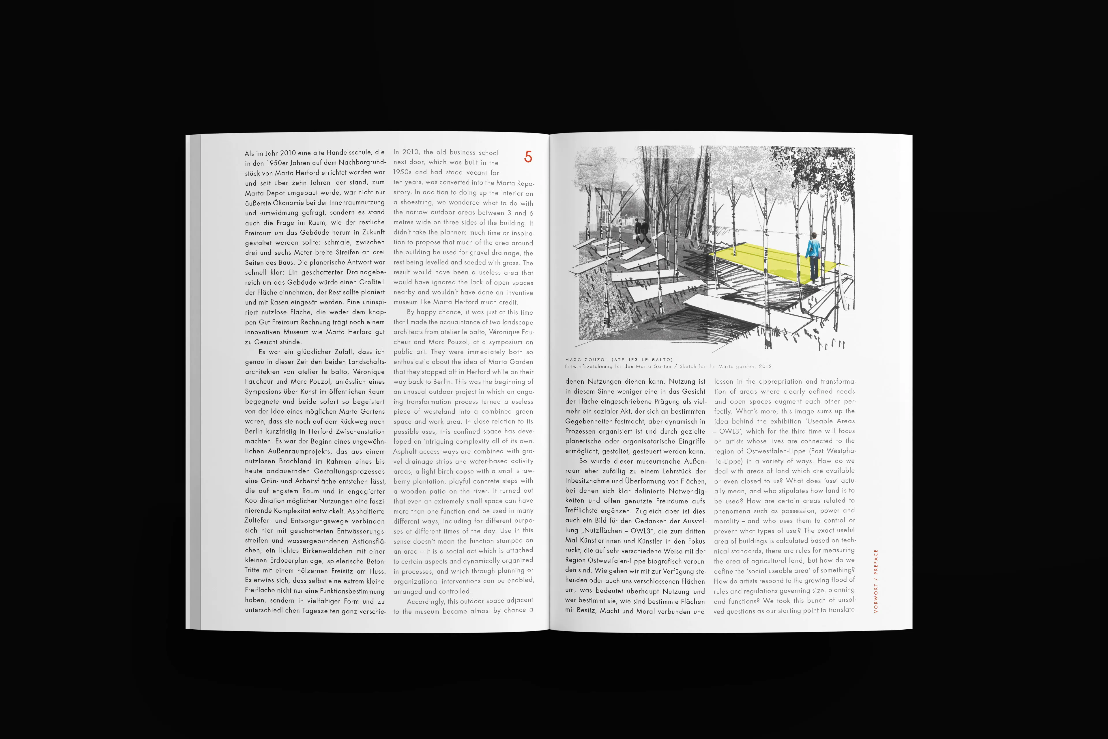 Mockup von Innenseiten eines Kunstmagazins