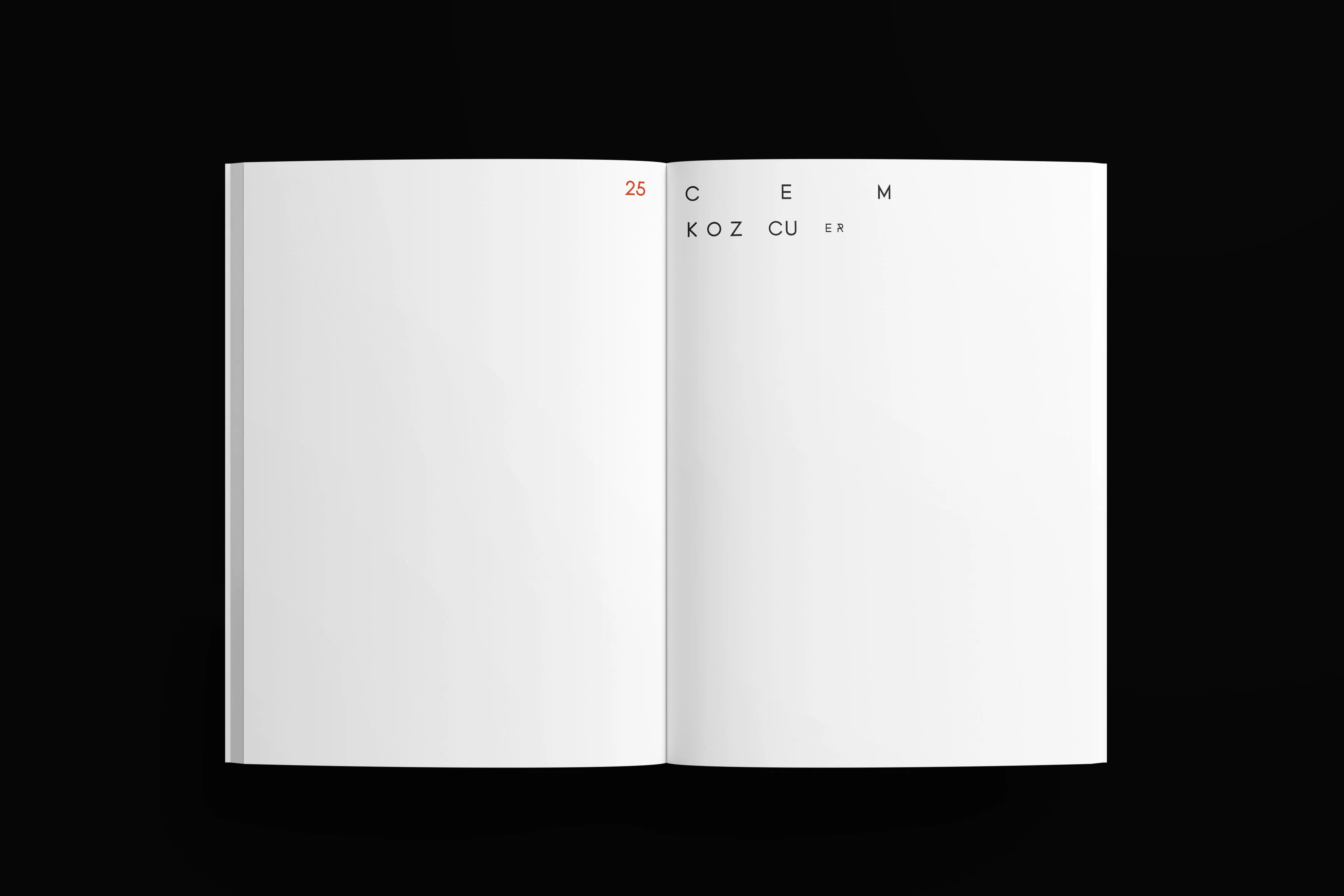 Mockup von Innenseiten eines Kunstmagazins.