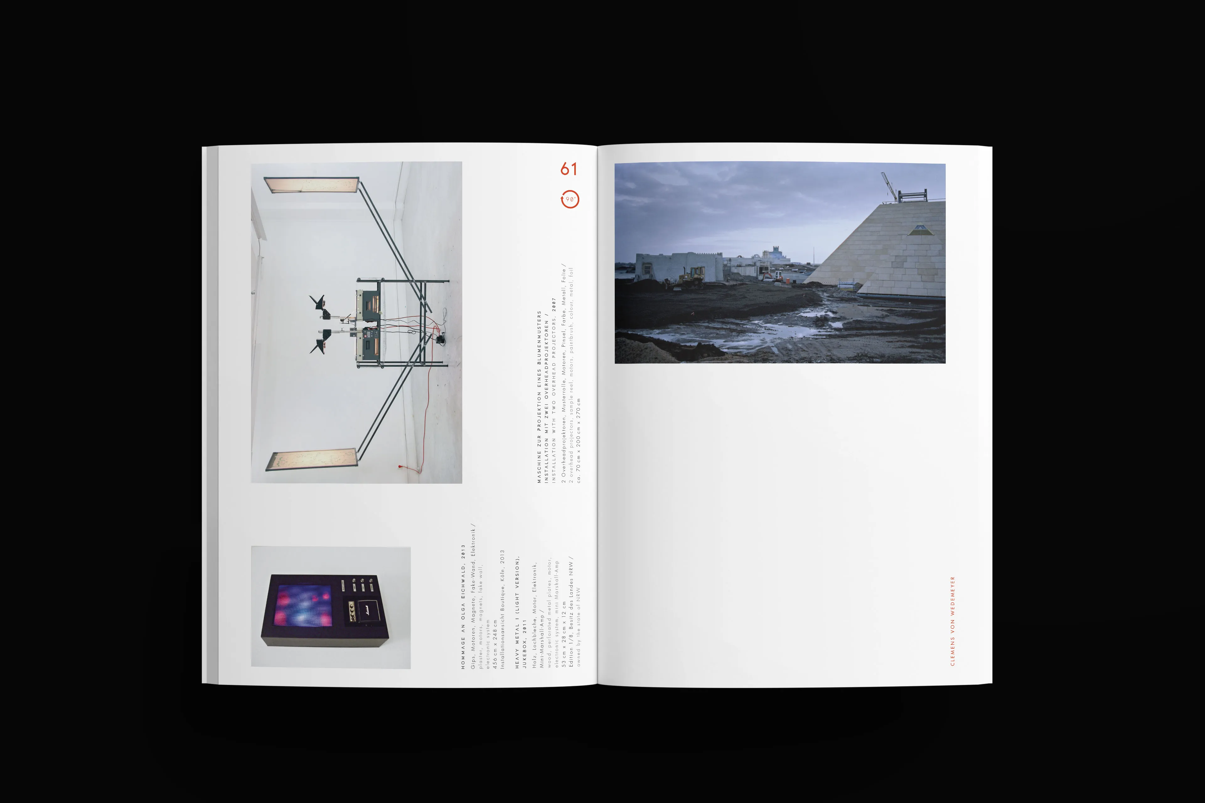 Mockup von Innenseiten eines Kunstmagazins.