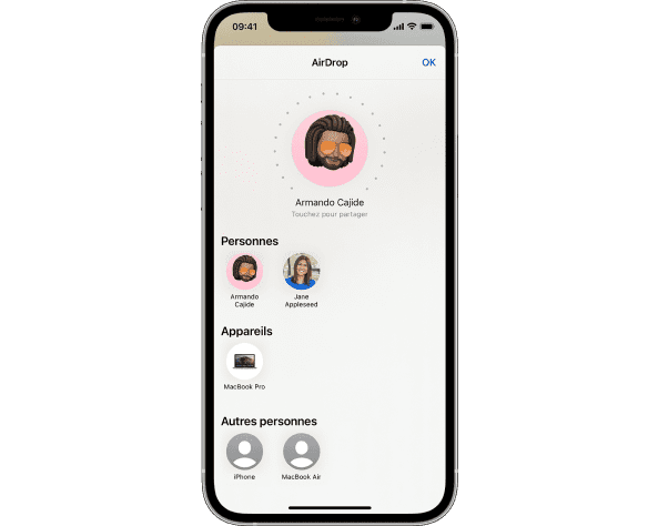 Utiliser AirDrop iPhone 11