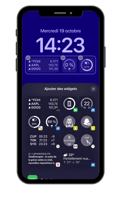 Widgets préférés