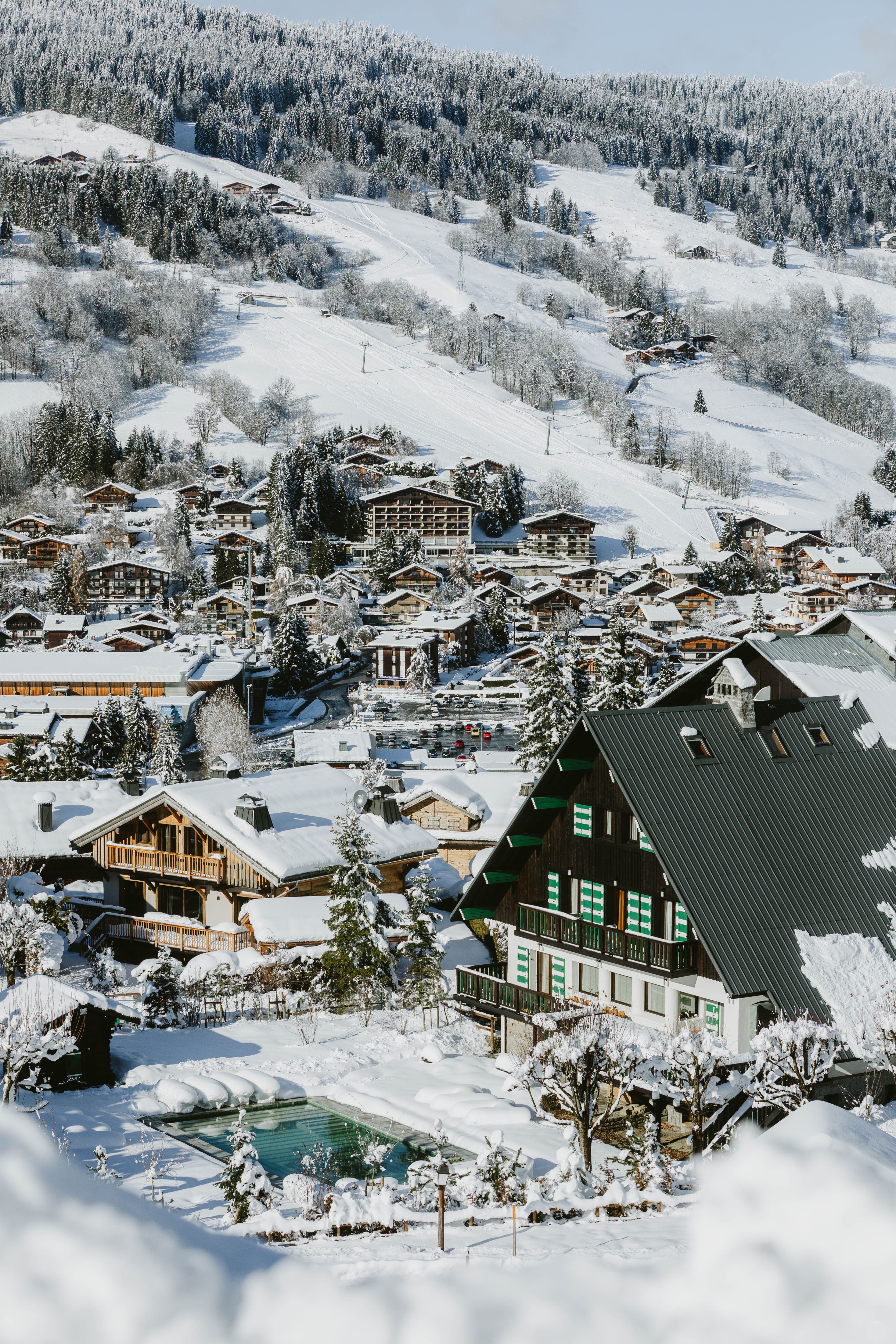 megeve chalet rental library