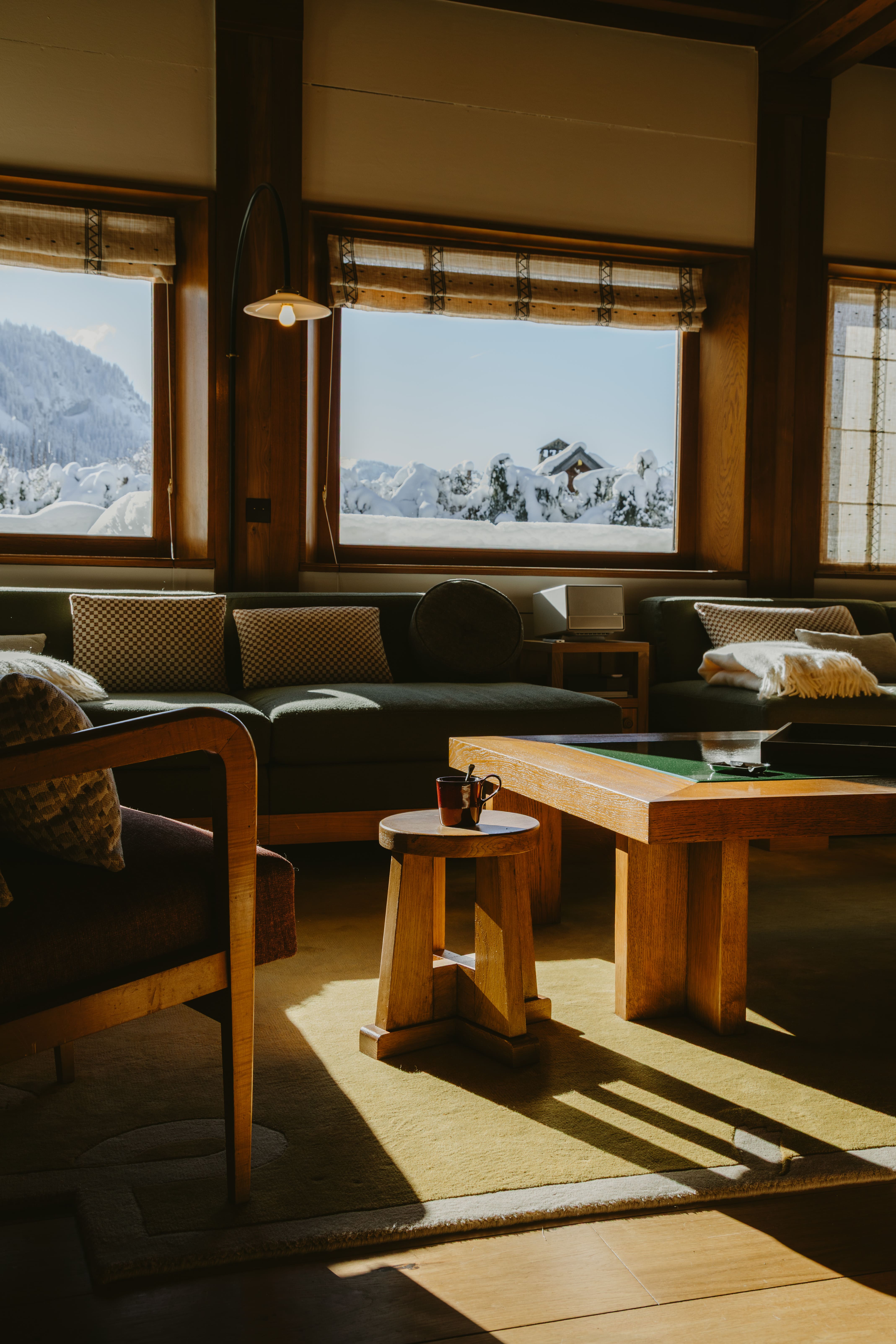 megeve chalet rental living room