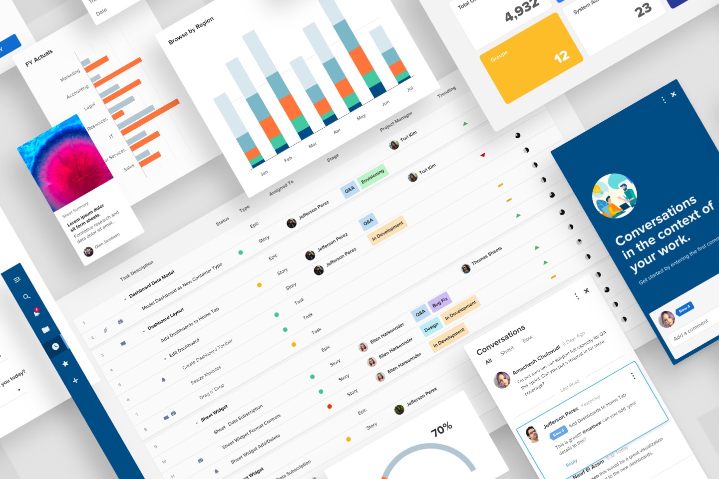 An image of the Smartsheet design system components