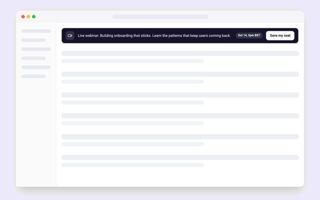 A slim event announcement banner template
