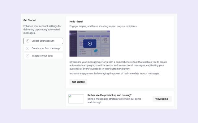 Dynamic Getting Started Page template preview