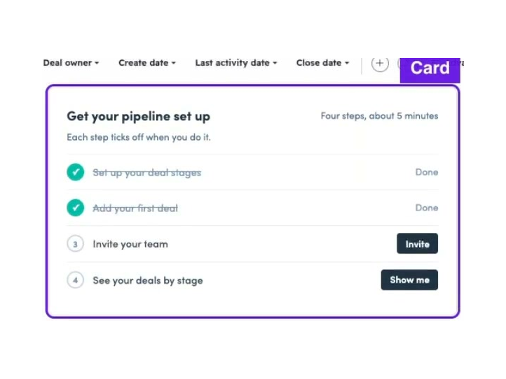 Checklist selected in the Candu editor on a HubSpot page.