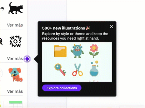 A hotspot on the editor surface with one-line microcopy pointing to a new release.